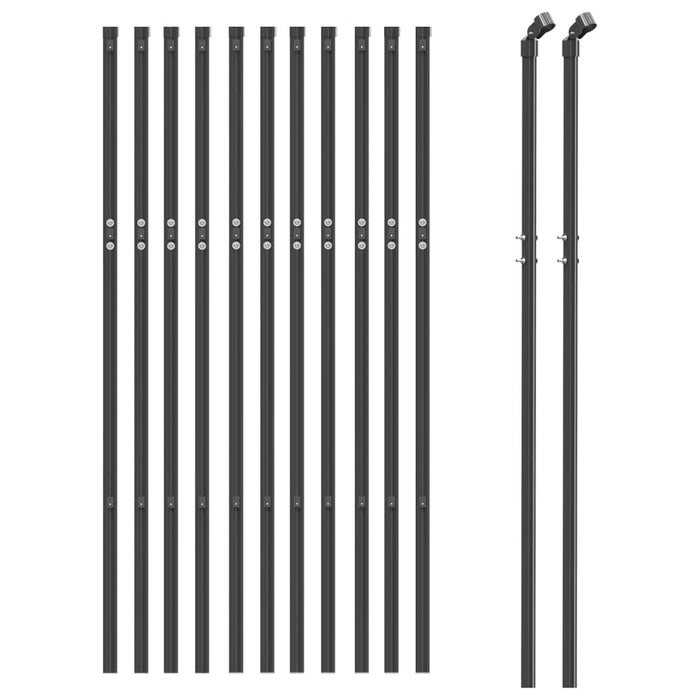 Gard plasă de sârmă, antracit, 0,8x25 m, oțel galvanizat - WALTI WALTI