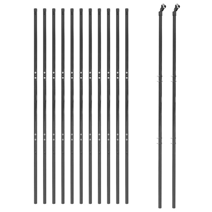 Gard plasă de sârmă, antracit, 1,4x25 m, oțel galvanizat - WALTI WALTI