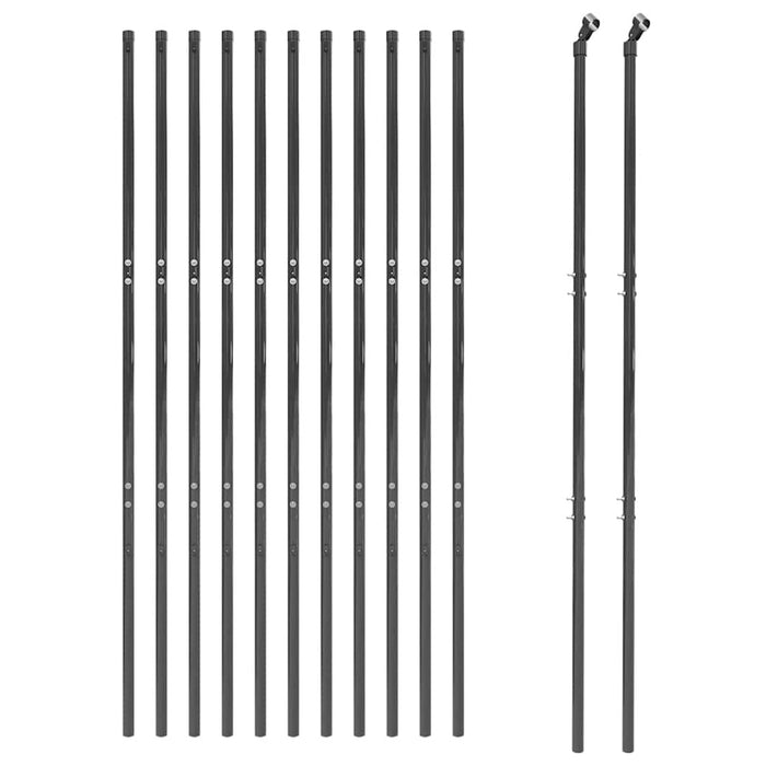 Gard plasă de sârmă, antracit, 1,6x25 m, oțel galvanizat - WALTI WALTI