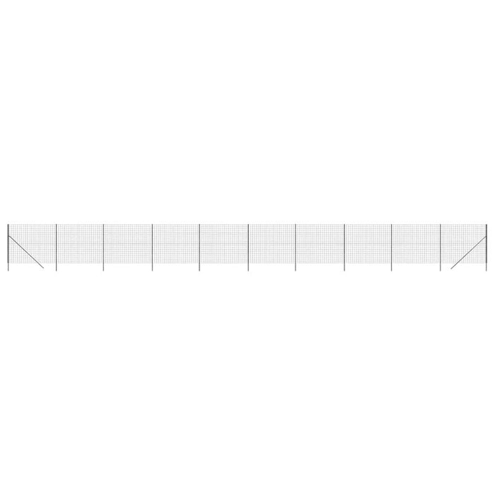 Gard plasă de sârmă, antracit, 2,2x25 m, oțel galvanizat - WALTI WALTI