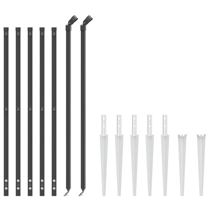 Gard plasă de sârmă cu țăruși de fixare, antracit, 1,1x10 m - WALTI WALTI