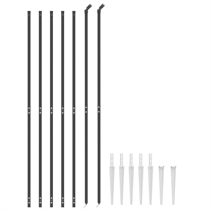 Gard plasă de sârmă cu țăruși de fixare, antracit, 1,4x10 m - WALTI WALTI