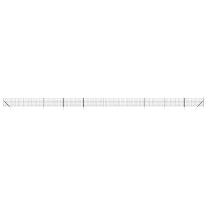 Gard plasă de sârmă cu țăruși de fixare, antracit, 0,8x25 m - WALTI WALTI