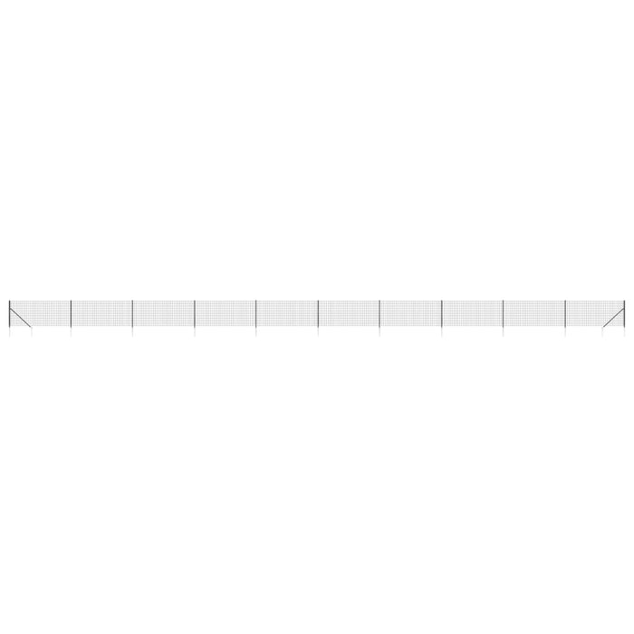 Gard plasă de sârmă cu țăruși de fixare, antracit, 1x25 m - WALTI WALTI