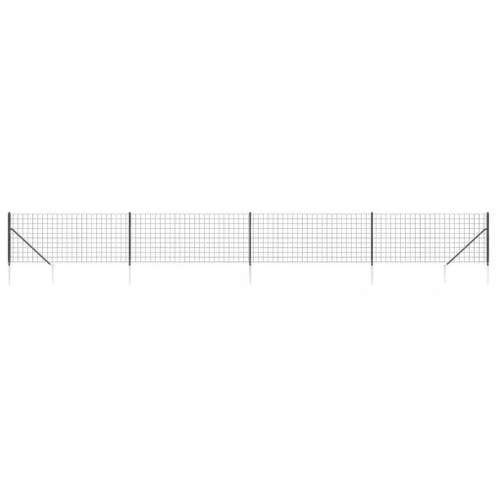 Gard plasă de sârmă cu țăruși de fixare, antracit, 1x10 m - WALTI WALTI