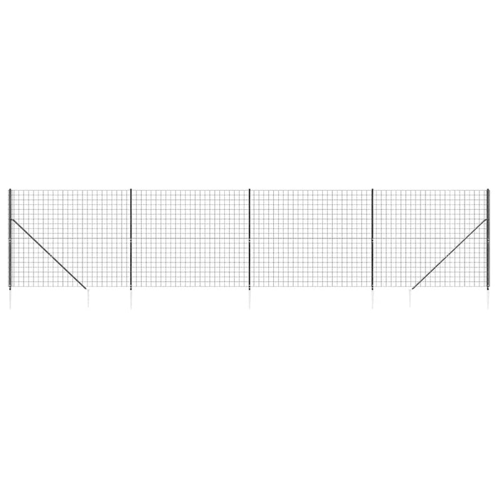 Gard plasă de sârmă cu țăruși de fixare, antracit, 1,6x10 m - WALTI WALTI
