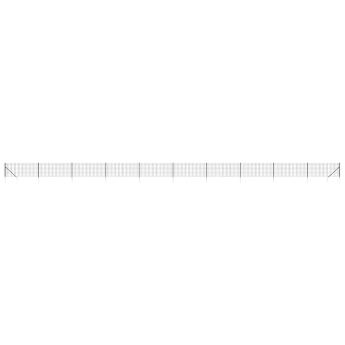 Gard plasă de sârmă cu țăruși de fixare, antracit, 1x25 m - WALTI WALTI