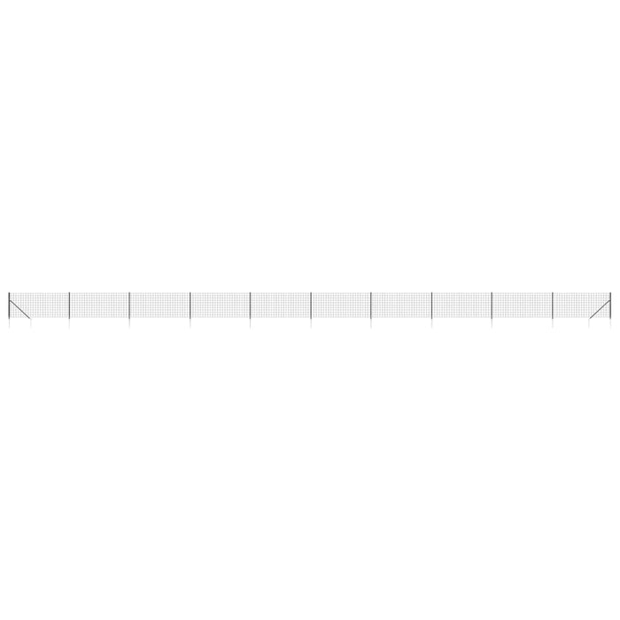 Gard plasă de sârmă cu țăruși de fixare, antracit, 1,1x25 m - WALTI WALTI