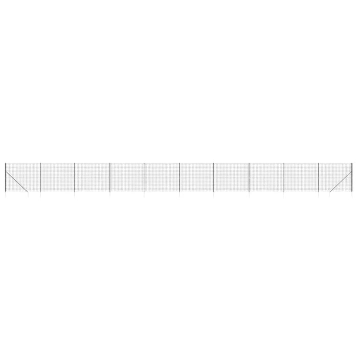 Gard plasă de sârmă cu țăruși de fixare, antracit, 2,2x25 m - WALTI WALTI
