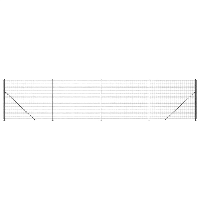 Gard plasă de sârmă cu bordură, antracit, 1,4x10 m WALTI