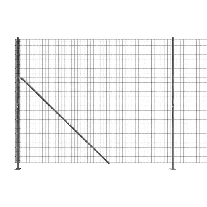 Gard plasă de sârmă cu bordură, antracit, 1,8x10 m - WALTI WALTI
