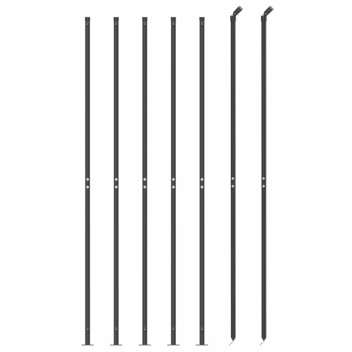 Gard plasă de sârmă cu bordură, antracit, 2,2x10 m WALTI