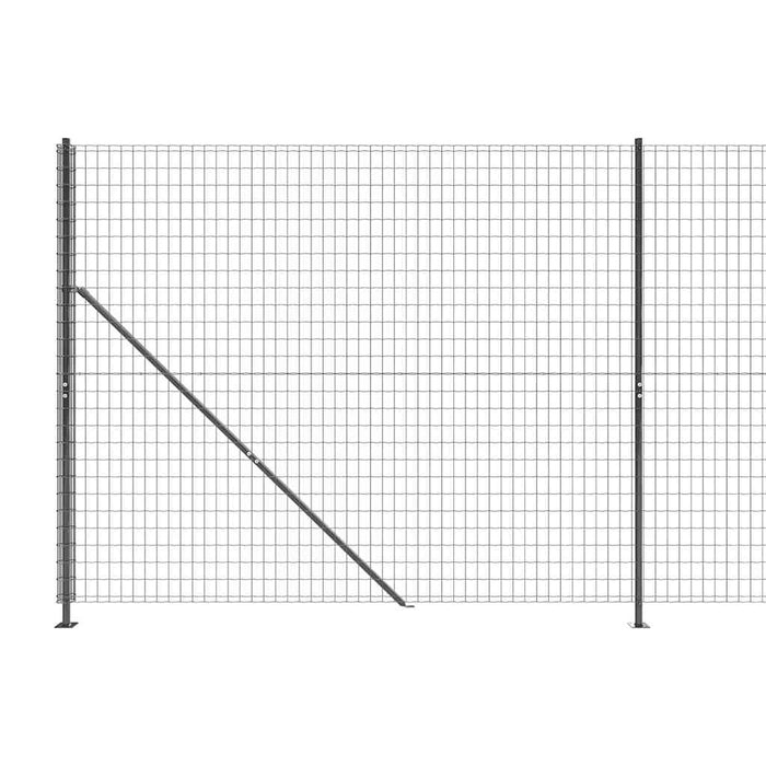Gard plasă de sârmă cu bordură, antracit, 2,2x10 m WALTI