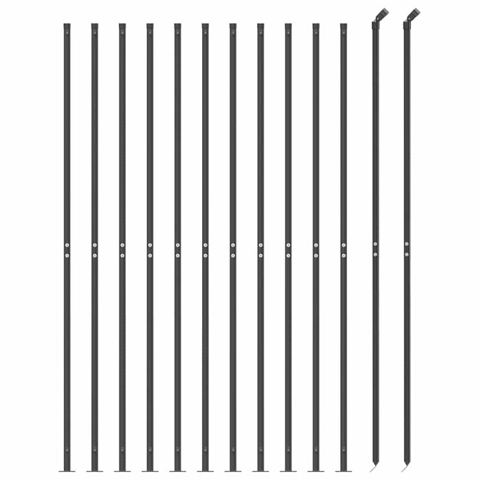 Gard plasă de sârmă cu bordură, antracit, 1,6x25 m - WALTI WALTI