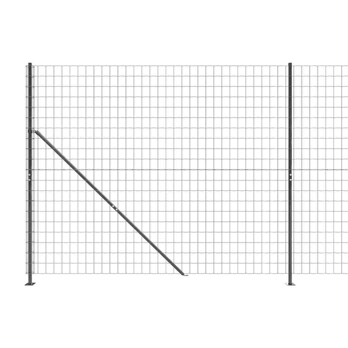 Gard plasă de sârmă cu bordură, antracit, 1,8x10 m WALTI
