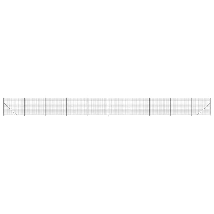 Gard plasă de sârmă cu bordură, antracit, 1,6x25 m - WALTI WALTI