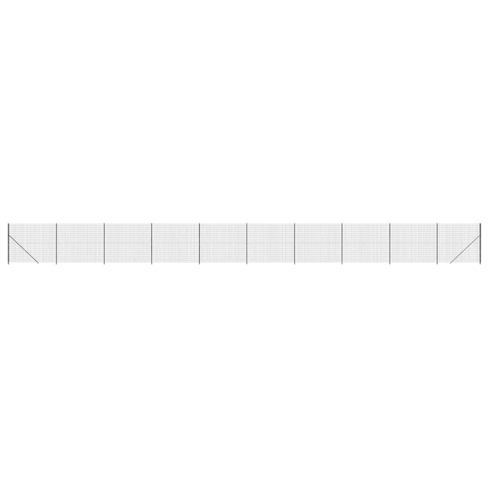 Gard plasă de sârmă cu bordură, antracit, 1,8x25 m WALTI