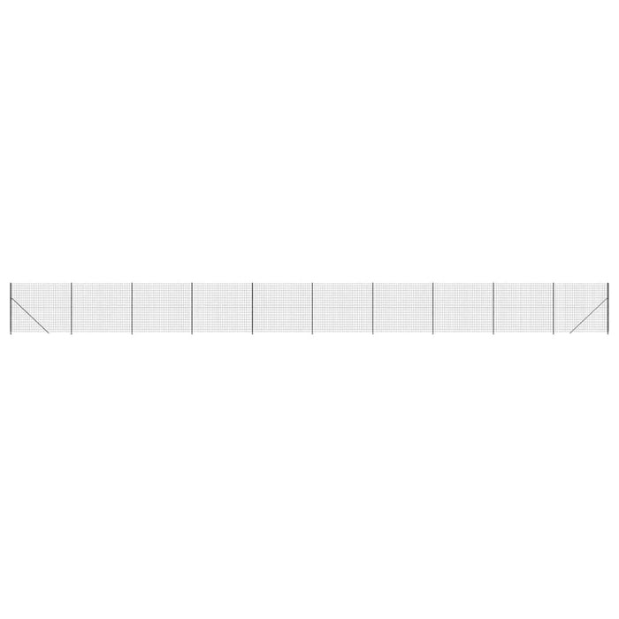 Gard plasă de sârmă cu bordură, antracit, 2x25 m WALTI