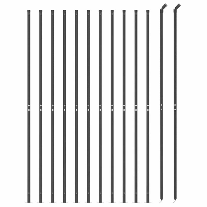 Gard plasă de sârmă cu bordură, antracit, 2x25 m WALTI