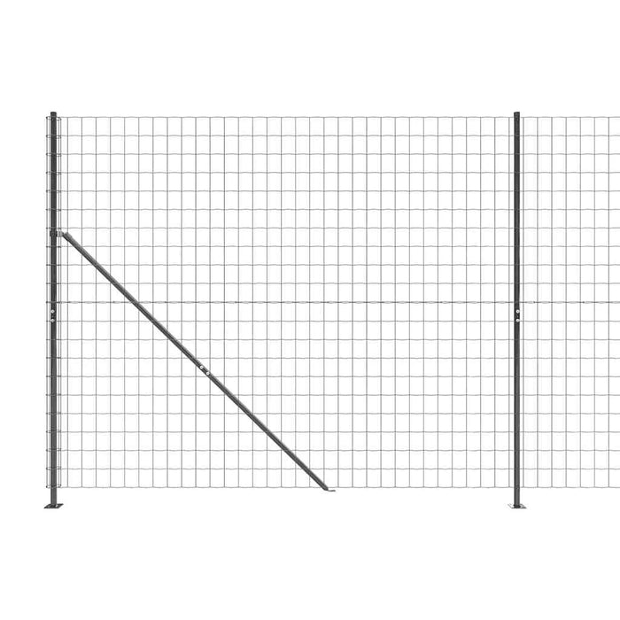 Gard plasă de sârmă cu bordură, antracit, 2x25 m WALTI