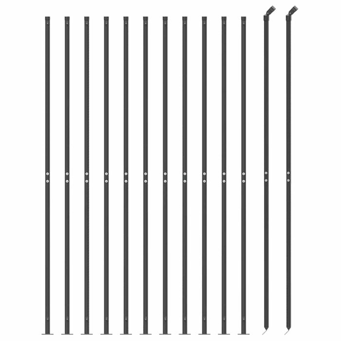Gard plasă de sârmă cu bordură, antracit, 2,2x25 m - WALTI WALTI