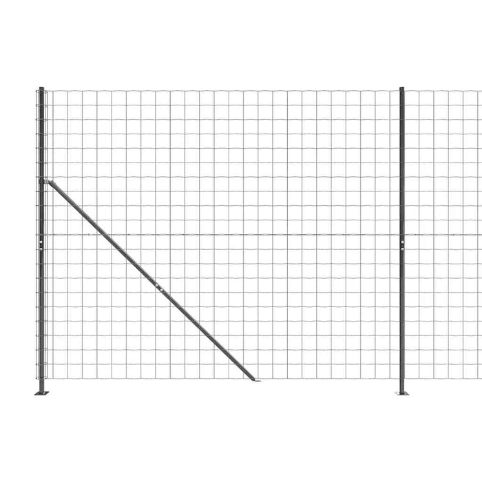 Gard plasă de sârmă cu bordură, antracit, 2x10 m - WALTI WALTI