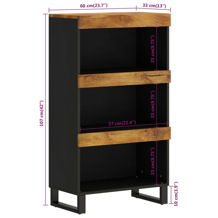 Dulap lateral, 60x33x107 cm, din lemn masiv de mango - WALTI WALTI