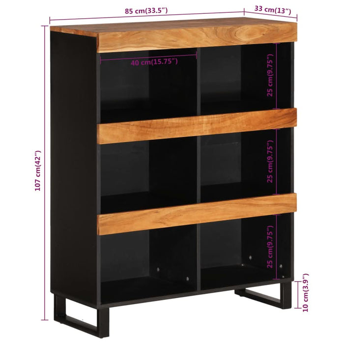 Dulap lateral, 85x33x107 cm, lemn masiv de acacia - WALTI WALTI