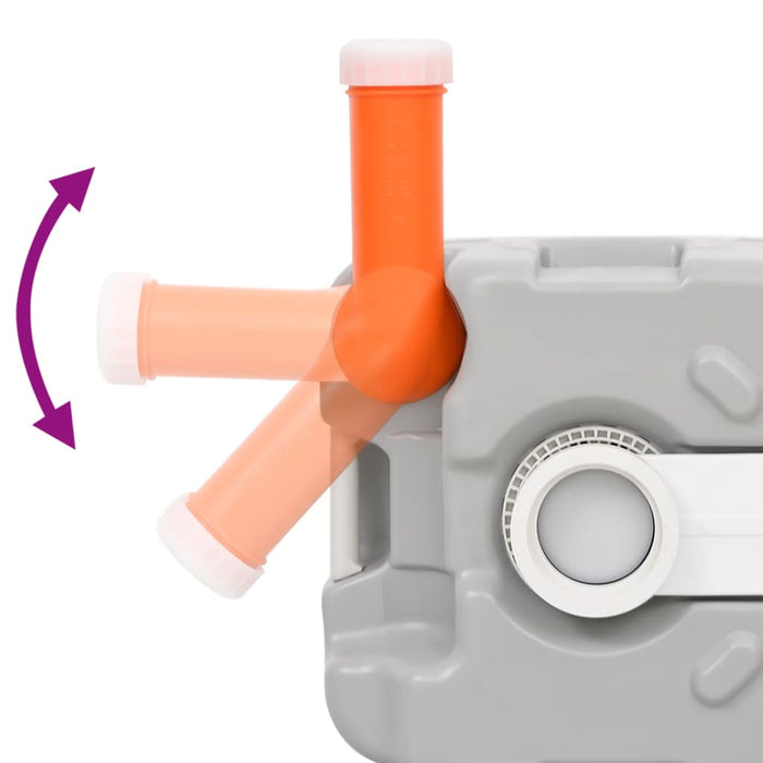 Toaletă portabilă de camping, gri și alb, 22+12 L, HDPE - WALTI WALTI