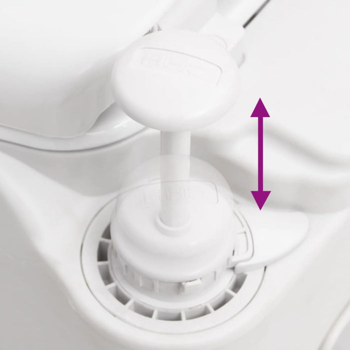 Toaletă de camping integrată, alb, 24+17 L HDPE și oțel - WALTI WALTI