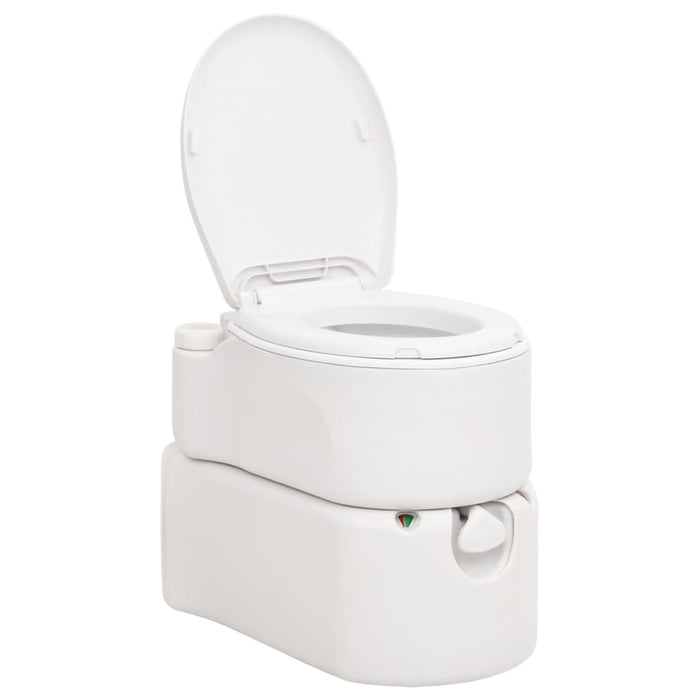 Toaletă de camping integrată, alb, 24+17 L HDPE și email - WALTI WALTI
