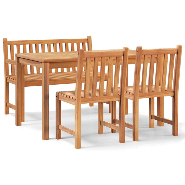 Set mobilier pentru grădină, 4 piese, lemn masiv de tec - WALTI WALTI