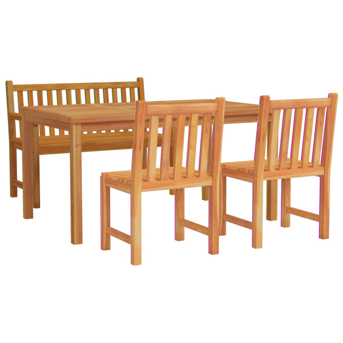 Set mobilier pentru grădină, 4 piese, lemn masiv de tec - WALTI WALTI