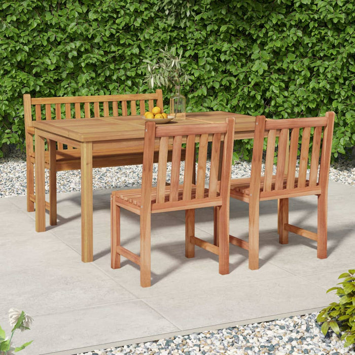 Set mobilier pentru grădină, 4 piese, lemn masiv de tec - WALTI WALTI