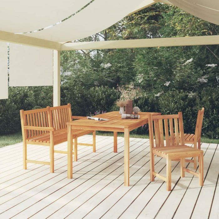 Set mobilier pentru grădină, 4 piese, lemn masiv de tec - WALTI WALTI