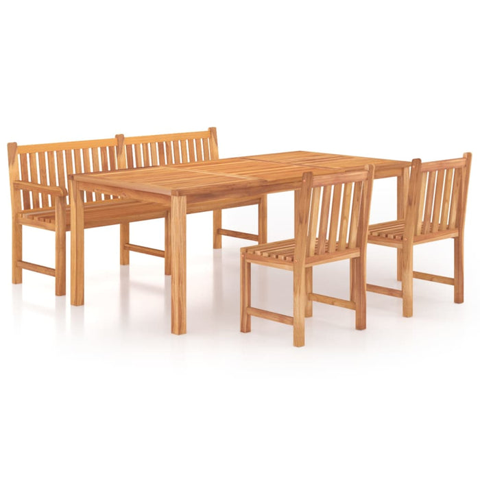 Set mobilier pentru grădină, 4 piese, lemn masiv de tec - WALTI WALTI