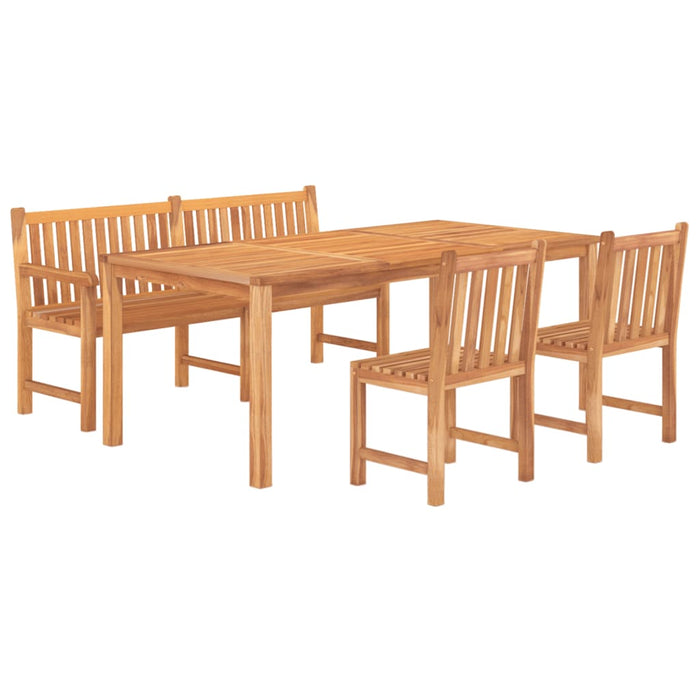 Set mobilier pentru grădină, 4 piese, lemn masiv de tec - WALTI WALTI