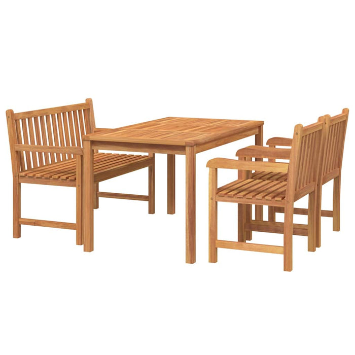 Set mobilier pentru grădină, 4 piese, lemn masiv de tec - WALTI WALTI