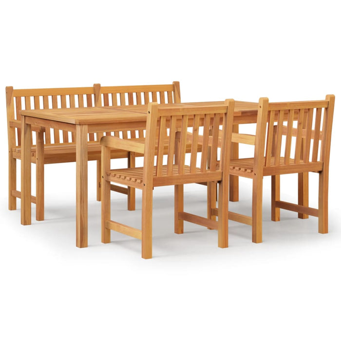 Set mobilier pentru grădină, 4 piese, lemn masiv de tec - WALTI WALTI