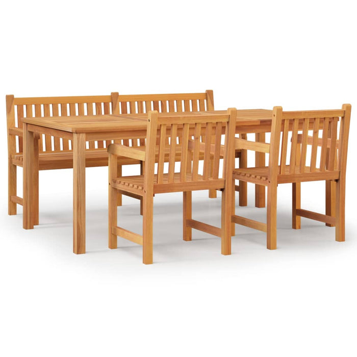 Set mobilier pentru grădină, 4 piese, lemn masiv de tec - WALTI WALTI