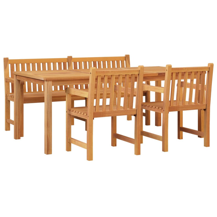Set mobilier pentru grădină, 4 piese, lemn masiv de tec - WALTI WALTI