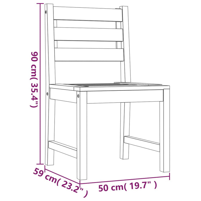 Set de sufragerie de grădină, lemn masiv de tec, 5 piese - WALTI WALTI
