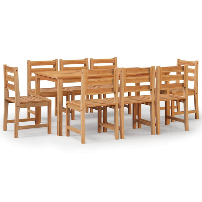 Set mobilier de grădină, 9 piese, lemn masiv de tec WALTI