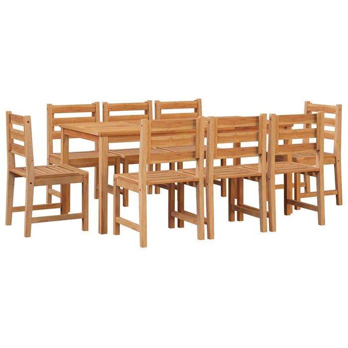 Set mobilier de grădină, 9 piese, lemn masiv de tec WALTI