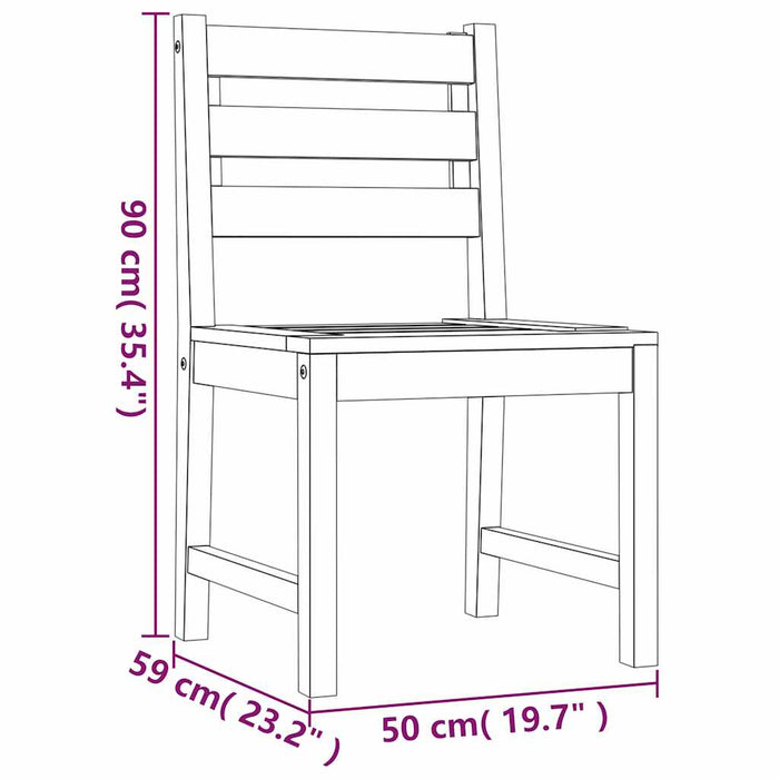 Set mobilier de grădină, 9 piese, lemn masiv de tec WALTI