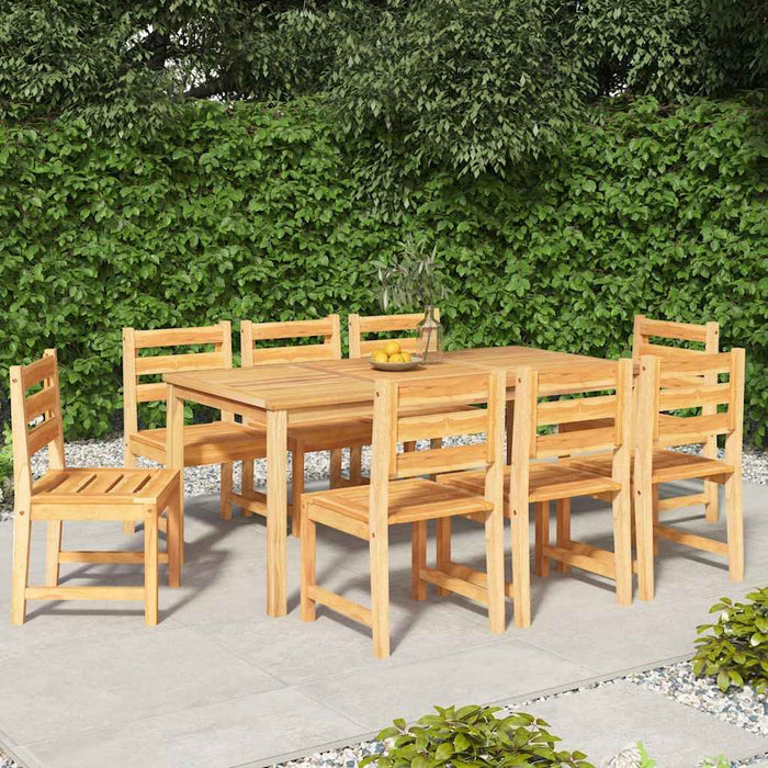 Set mobilier de grădină, 9 piese, lemn masiv de tec WALTI