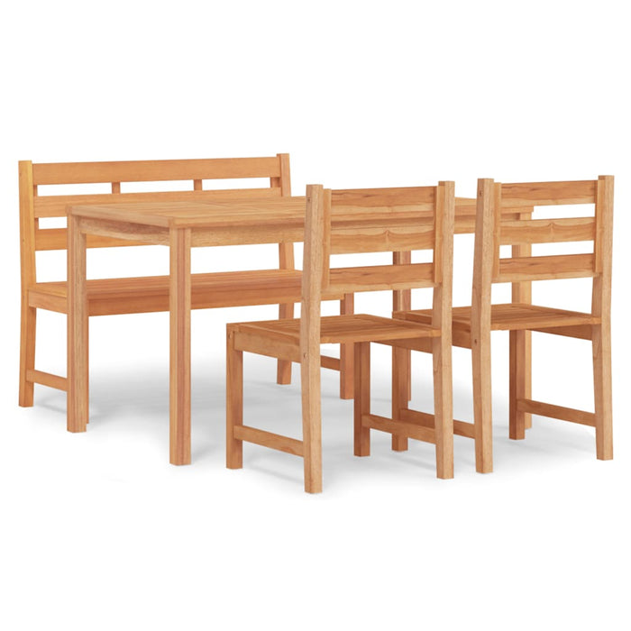 Set mobilier pentru grădină, 4 piese, lemn masiv de tec - WALTI WALTI