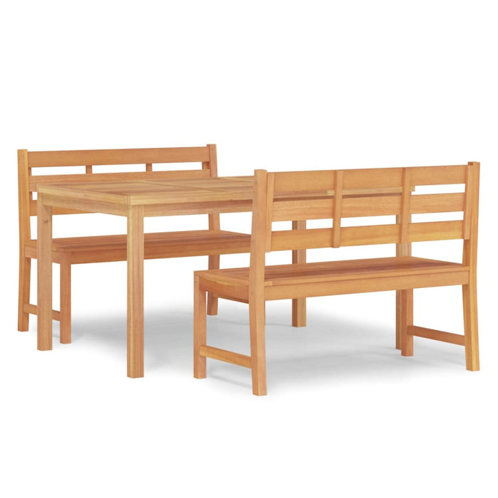 Set de masă pentru grădină, lemn masiv de tec, 3 piese - WALTI WALTI