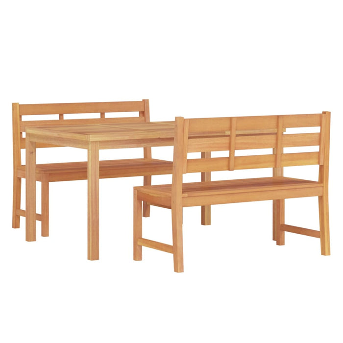 Set de masă pentru grădină, lemn masiv de tec, 3 piese - WALTI WALTI