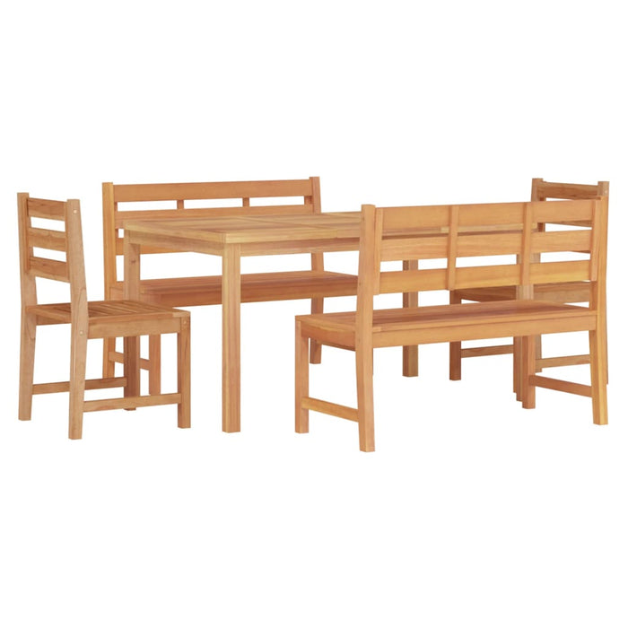 Set de sufragerie de grădină, lemn masiv de tec, 5 piese - WALTI WALTI